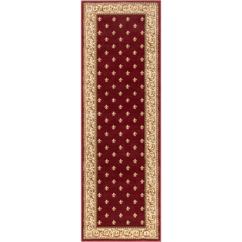 Well Woven Barclay Fleur De Lis Traditional Oriental Living Room Rug