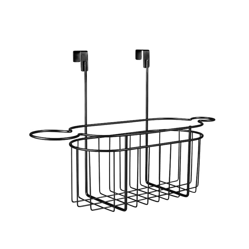 Bath Bliss Over the Cabinet Hair Tool Organizer in Matte Black - 15.35"x 5"x 10.4"