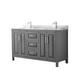 Option Dark Gray / White Carrara Marble Top / Polished