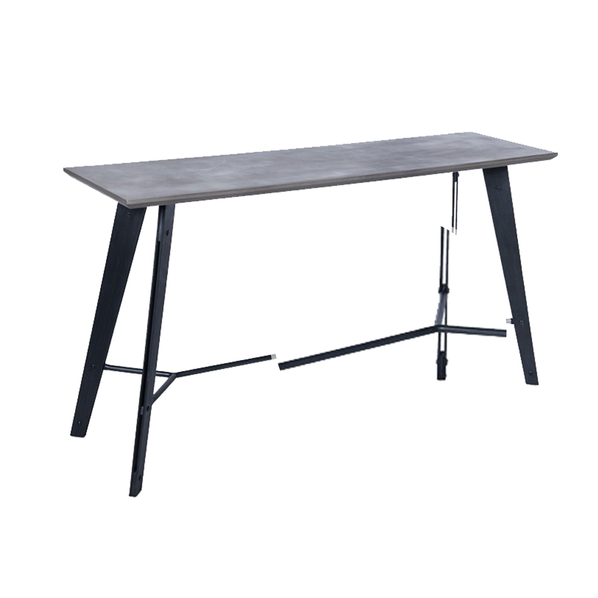 Modern Style Metal Console Table With Faux Concrete Top Black And Gray On Sale Overstock 32110383 Defined by a simple frame of square legs, this contemporary classic floats a warm grey. overstock com