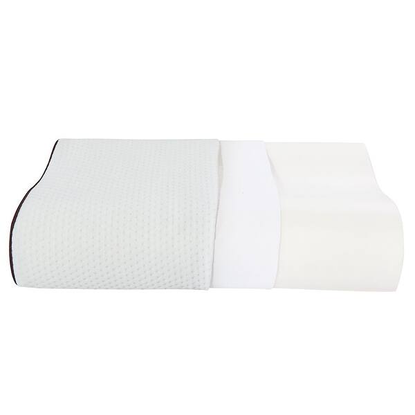 Shatex Memory Foam Bed Pillow, Ergonomic Cervical Contour Neck Support Orthopedic Standard