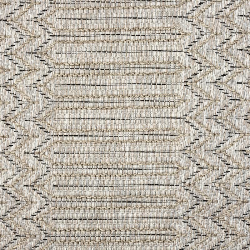 Sevita Modern Chevron Brown Indoor Outdoor Area Rug