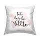 preview thumbnail 1 of 6, Stupell Let Her Be Little Pink Nursery Baby Calligraphy Printed Throw Pillow by Amy Brinkman