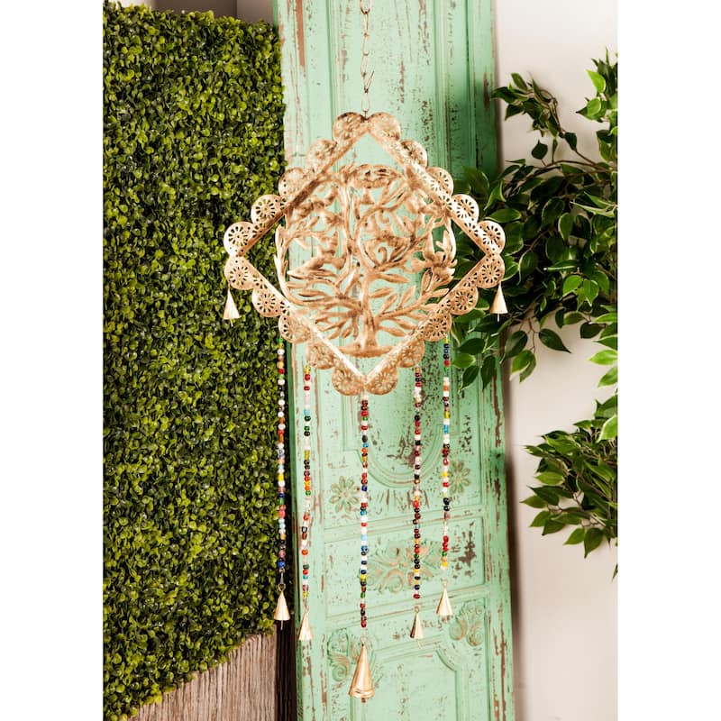 Metal Tree Windchime - Gold - Roche River Decor