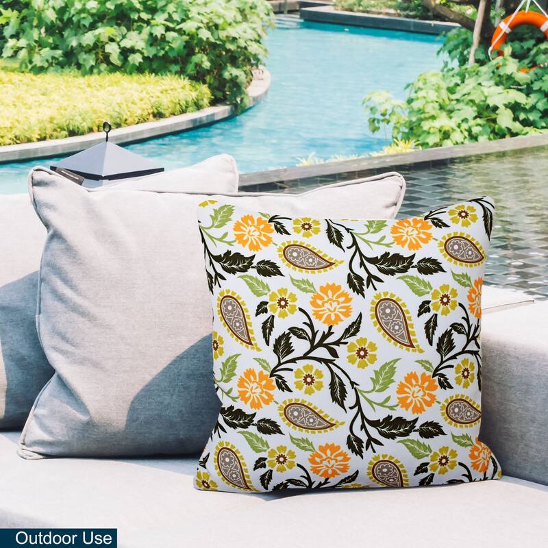 Decorative Indoor Outdoor Weatherproof Throw Pillows Cushions with Inserts – 18x18 Inches - 18''X18''