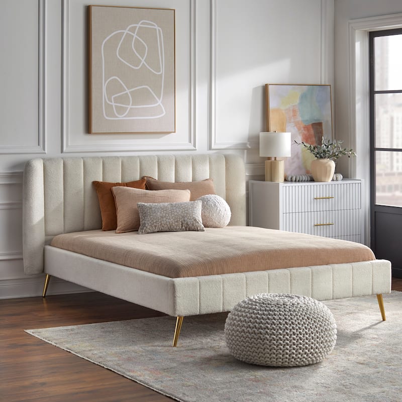 Lifestorey Cambria Wing Channel Queen Platform Bed