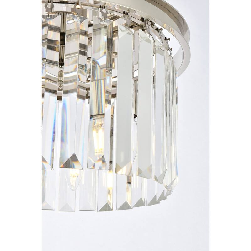Royce Edge 3-Light Polished Nickel Pendant