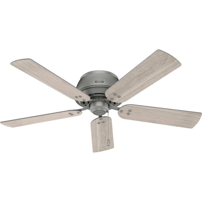 Hunter 52" Shady Grove Ceiling Fan with LED Light Kit/ Pull Chain, Standard or Flush Mount - Casual, Transitional