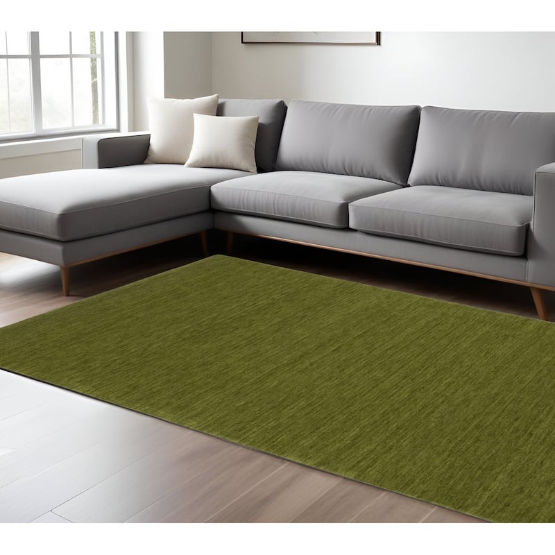 HomeRoots Solid Color Casual Rectangle Area Rug - 119.69 in. x 95.67 in.  x 0.59 in.