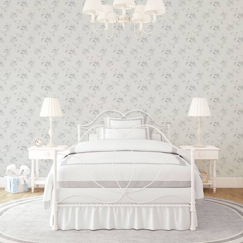 Galerie Wallcoverings Palazzo 2 Collection Delicate Floral Vinyl on Non-woven Matte Wallpaper Roll