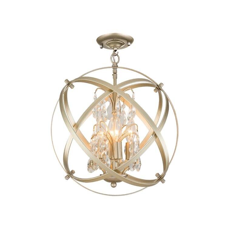 Maxax 4 - Light 16.5'' Globe Semi Flush Mount - 16.5*16.5*20