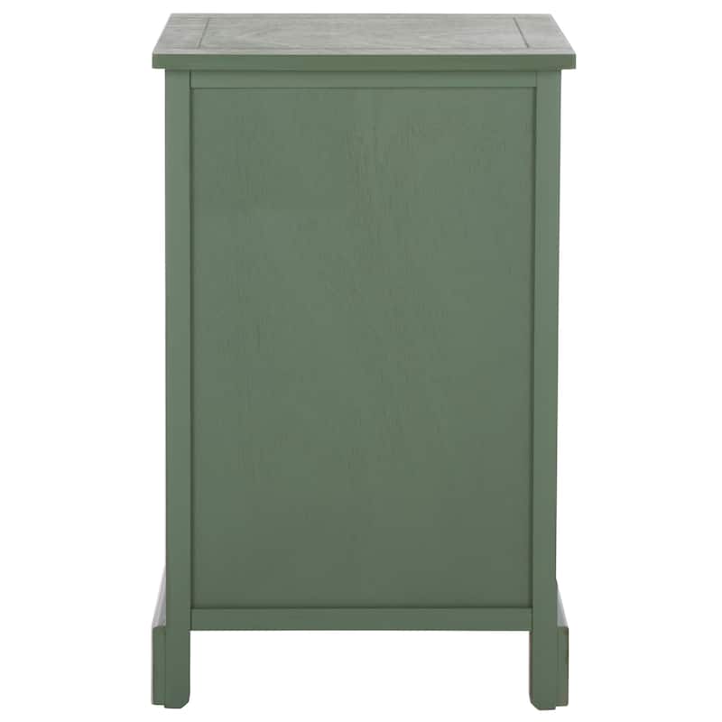 SAFAVIEH Alverta Red Storage Side Table - 15.9" x 13" x 27.6" - 16"W x 13"D x 26"H