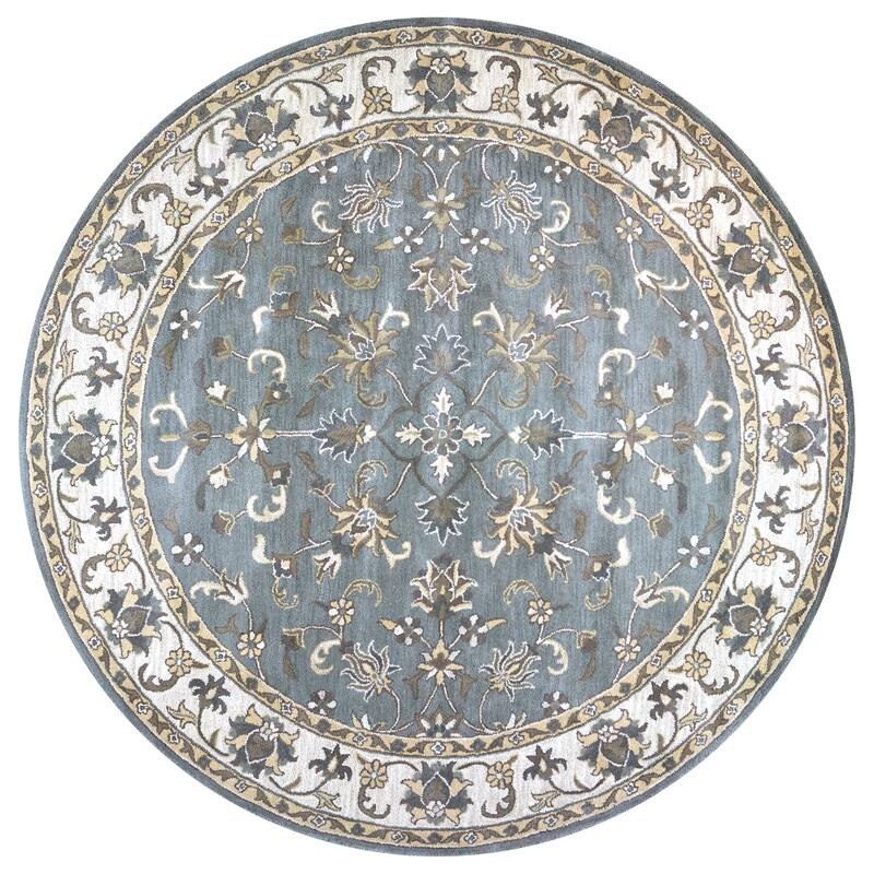 Alora Decor Liberty Grey, Tan and Ivory Hand-tufted Wool Rug