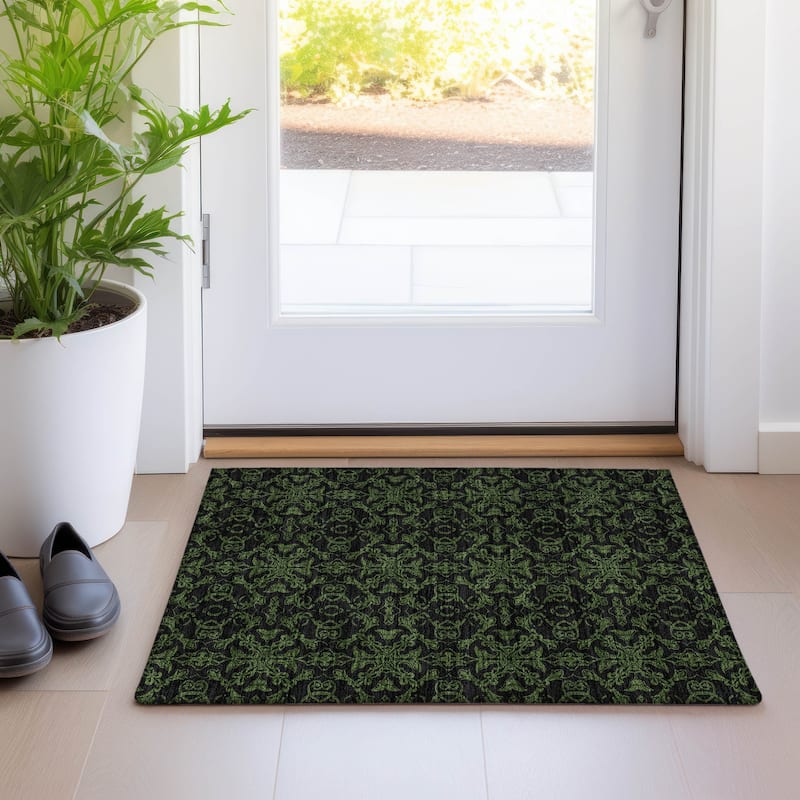Machine Washable Indoor/ Outdoor Chantille Traditional Medallions Rug