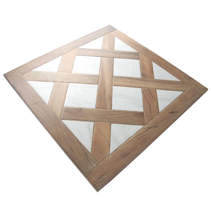 Merola Tile Kings Forest Lattice Calcatta Mix 17-5/8" x 17-5/8" Ceramic Floor and Wall Tile