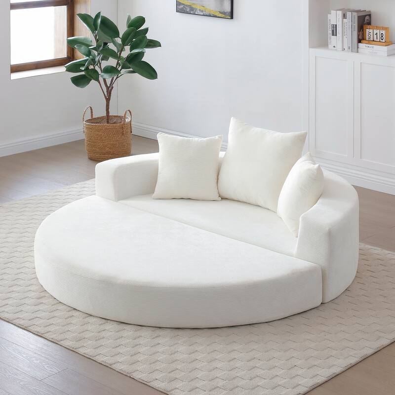 Convertible Sofa Couch Bed,Nulti-functional,Circular Bed,Adjustable Futon Sofa