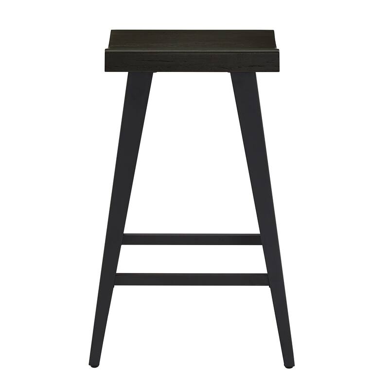 Oyala Black Finish Counter Height Stool (Set of 2) by iNSPIRE Q Modern