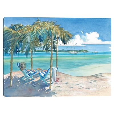 Palm Lean 2 by Bradley Clark Canvas Art Print