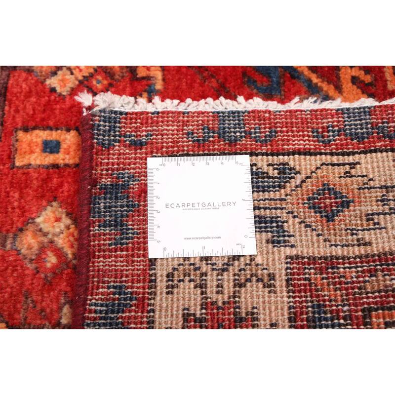 ECARPETGALLERY Hand-knotted Konya Anatolian Dark Navy, Red Wool Rug - 3'6 x 9'6
