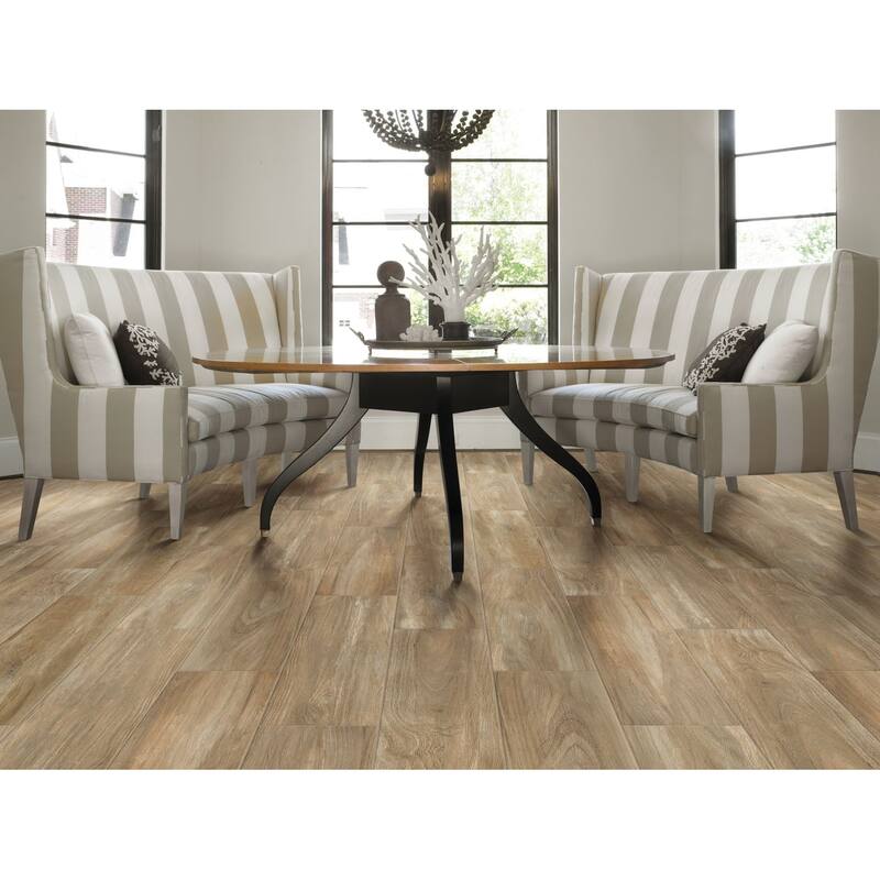 Shaw Valentino - 8" x 32" Rectangle Floor and Wall Tile - Wood Visual
