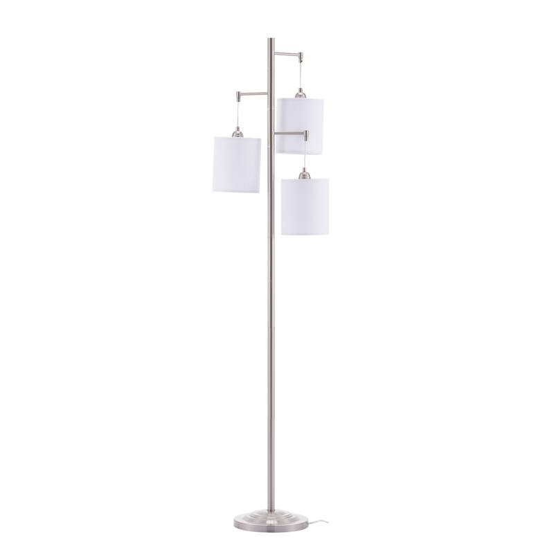 66.1" Tall Corner Tree Floor Lamp with 3-Light and Metal Base