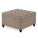 preview thumbnail 9 of 37, Large square storage ottoman with wooden legs