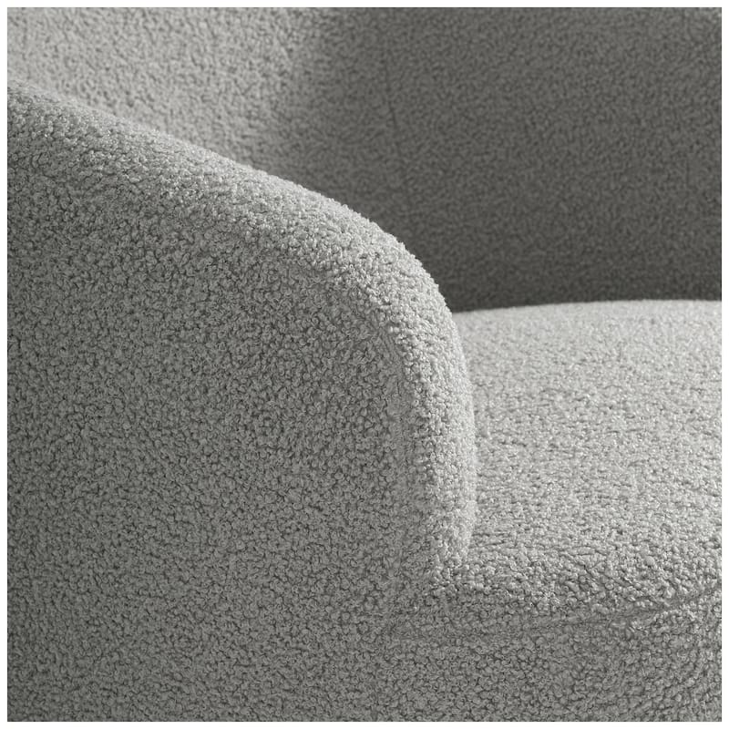 Bayville Sherpa Polyester Upholstered Barrel Chair - Faux Shearling