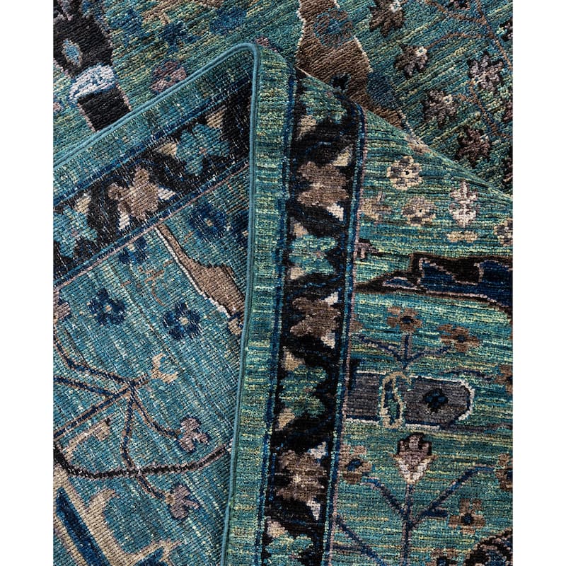 Serapi One-of-a-Kind Hand-Knotted Area Rug - Green - 8' 3" x 9' 9"
