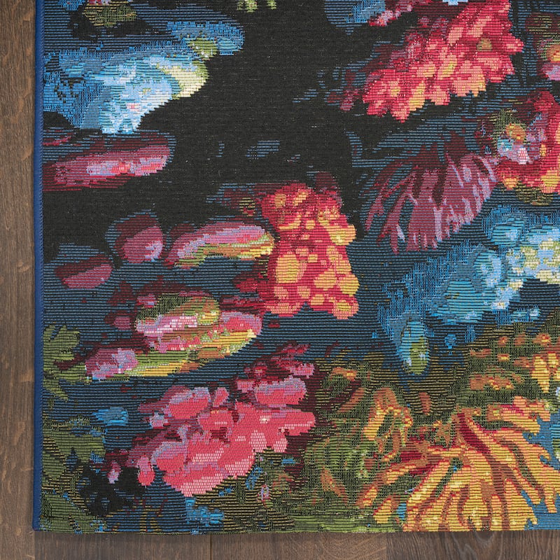 Nourison Color Splash Indoor/Outdoor Multicolored Graphic Area Rug