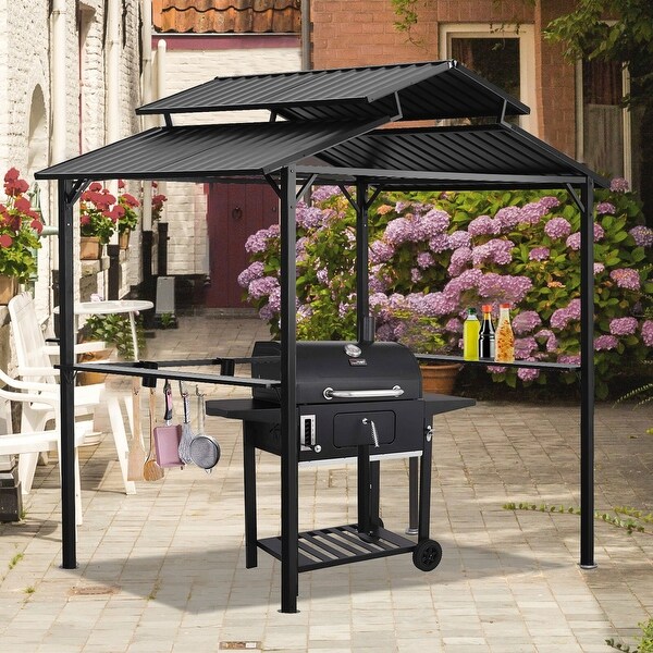 5x8ft Steel Grill Gazebo Patio BBQ 
