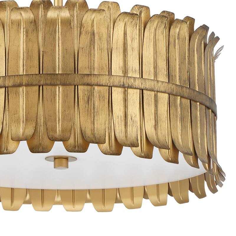 Hunter Valdaz Brushed Luxe Gold 3 Light Pendant - Modern & Contemporary - Kitchen, Dining Room, Bedroom, Office