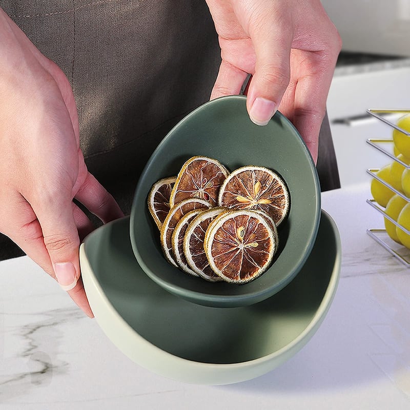 Salad Bowls, 5 Packs Serving Bowls,Lotus Shaped Pasta Bowls, Dishwasher & Microwave Safe, Unique Angled Ceramic Bowls for