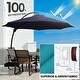 preview thumbnail 16 of 34, 10 ft.Aluminum Curvy Cantilever Offset Hanging Patio Umbrella With Sandbag Base