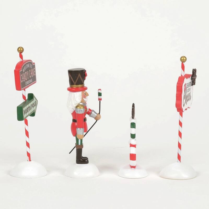 Department 56 Village Cross Product Peppermint Panache - Set of 4 - 6013618