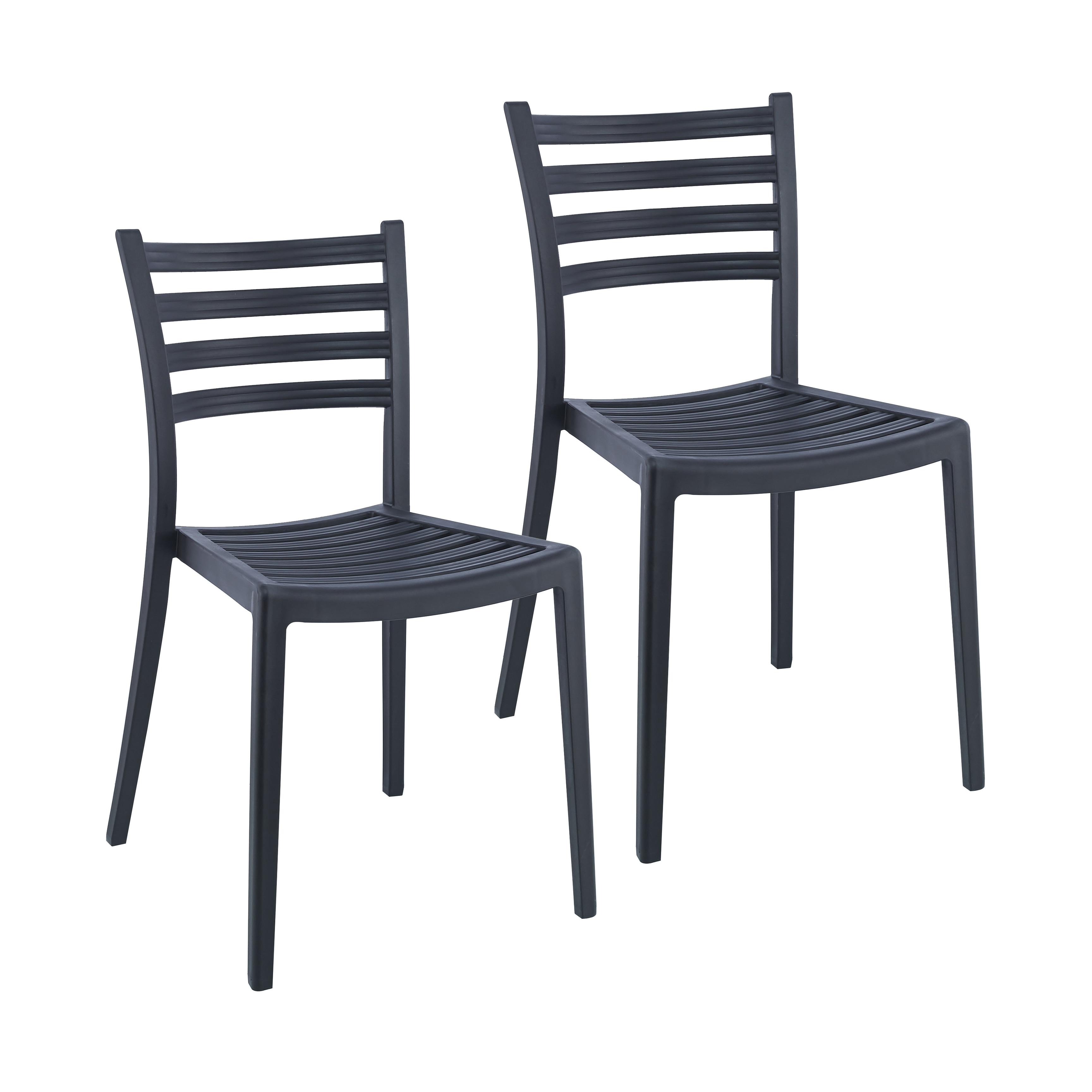 Porthos Home Faro Dining Chairs Set Of 2 PP Plastic Stackable