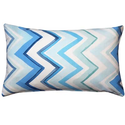 Pillow Decor Pacifico Stripes Blue Throw Pillow 12X20