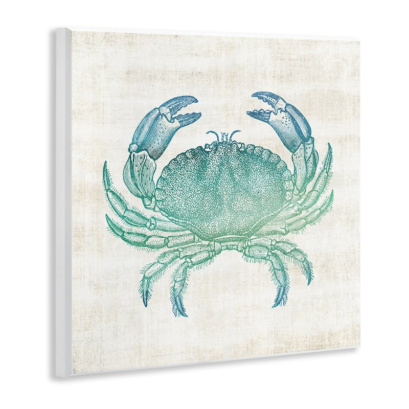 Stupell Ombre Crab Impression Wall Plaque Art Design By Susan Arnot