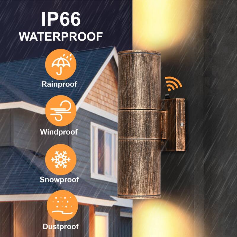 Dusk to Dawn Outdoor Lighting Sensor Wall Lights, IP65 Waterproof Aluminum for Porch Patio etc