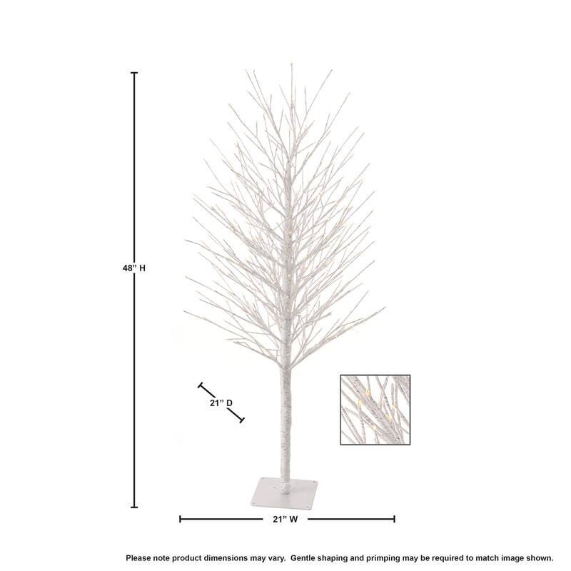 48" Led Birch Tree