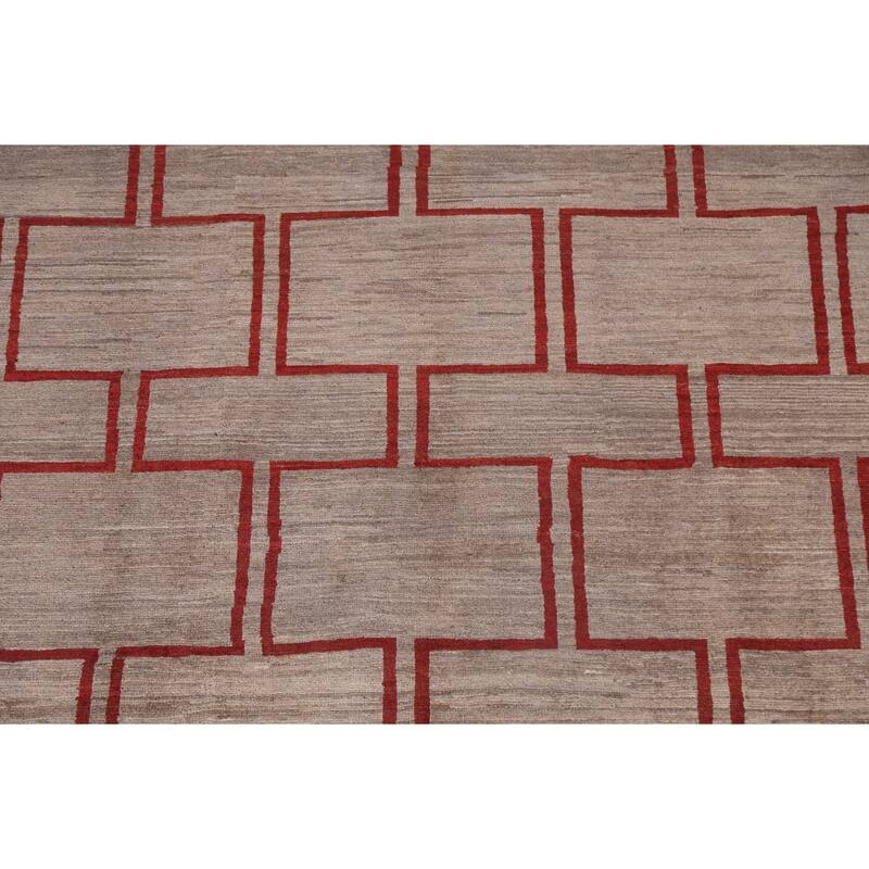 Geometric Modern Gabbeh Kashkoli Oriental Wool Area Rug Hand-knotted - 5'4" x 7'6"
