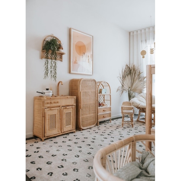 Candice Beige Leopard Animal Pattern Rug - Bed Bath & Beyond