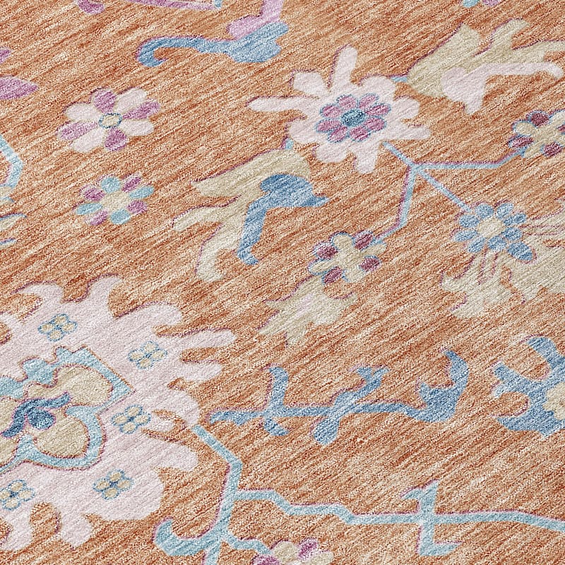 Machine Washable Indoor/ Outdoor Causal Traditional Chantille Rug