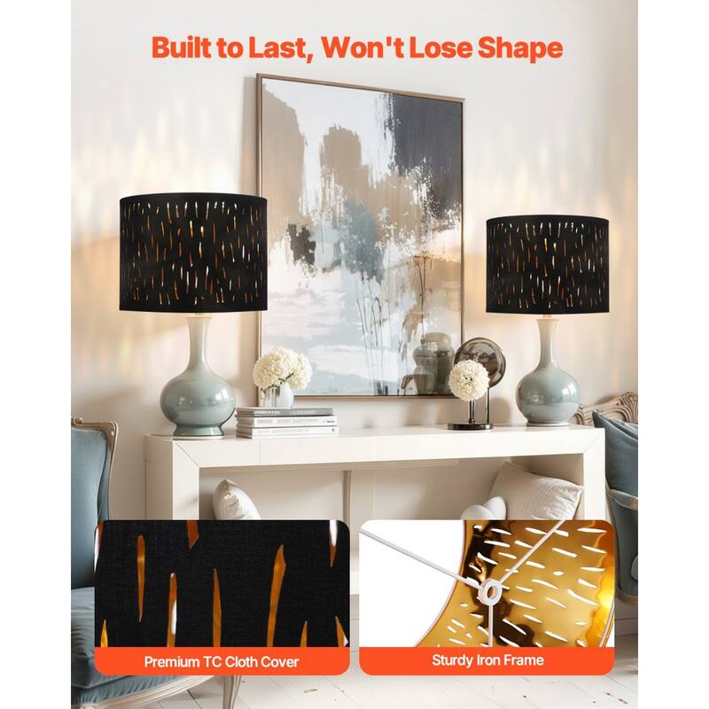 Modern Lamp Shade Set with Harp for Soft Lighting Home Decor