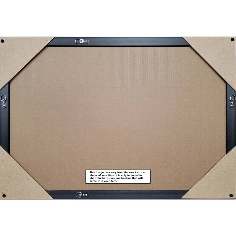 Portico Espresso Framed Non-Beveled Custom Wall Mirror, Bathroom Vanity Mirror