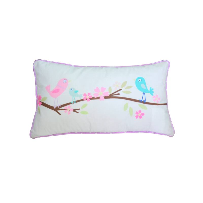 Cozy Line Pink Owl Cotton Quilt Bedding Set with Decorative Throw Pillows