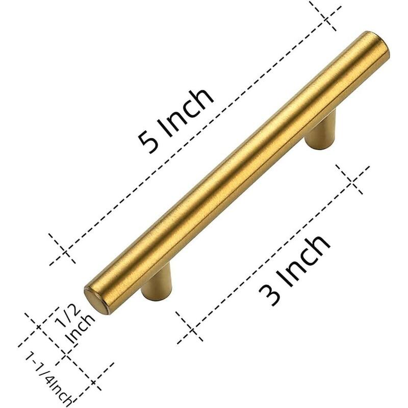 30-Pack Cabinet Pulls - 5" Handles, 3" Hole Center for Kitchen Drawers