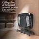 preview thumbnail 11 of 12, Evolur Kinsley Quickfold Portable Bassinet in Dark Gray, Adjustable Height, One-Step Fold, Wheels for Easy Mobility