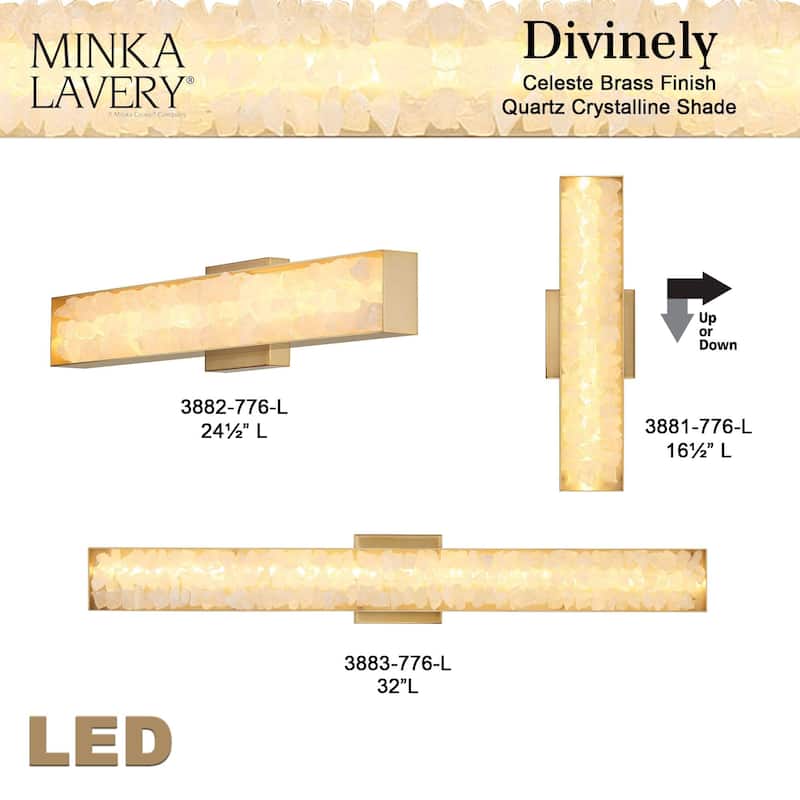Minka Lavery 3882-L Divinely 5" Tall LED Wall Sconce with Acrylic