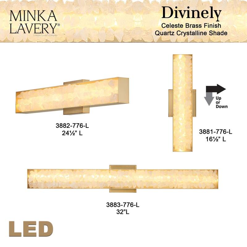 Minka Lavery 3883-L Divinely 5" Tall LED Wall Sconce with Acrylic