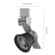 12W Integrated LED Metal Track Fixture with Cone Head, Silver and Black